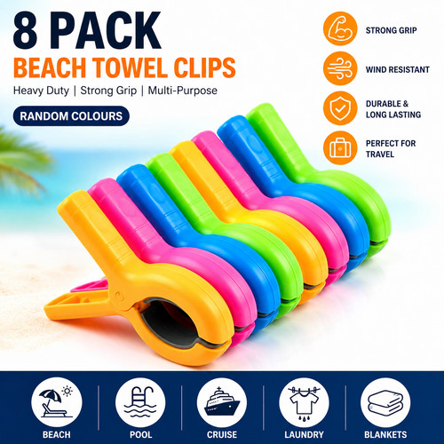 8pcs beach towel clips heavy - towel,