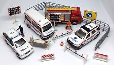 Collection of Hongwell Cararama Mercedes Vehicles Emergency Fire Brigade Police