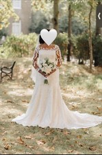 3d Flowers Fishtail Wedding dress