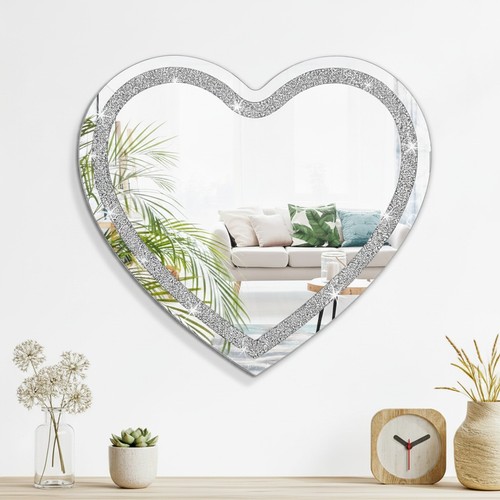 Silver heart shaped bling - silver, heart-shaped
