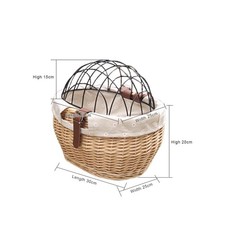 1 Wicker Bike Pet Basket With