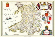 Jigsaw Map of  Wales 1654 by