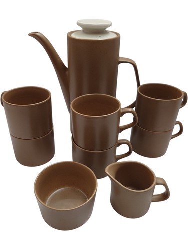 Meakin stoneware coffee set - stoneware,