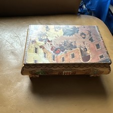 Bin Vintage Wood Music Box