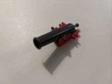 Lego Cannon Dark Grey With Red