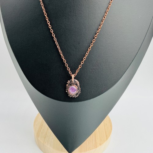 Amethyst necklace copper - necklace,