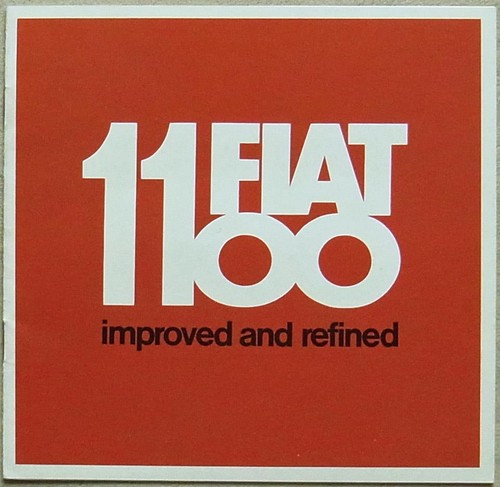 Fiat 1100 car - fiat, brochure