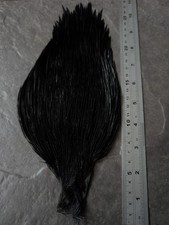 Pro Grade Jet Black Genetic Cock Cape - Irish Nymphs Wet Fly Tying Materials