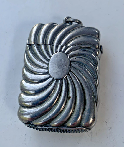 Vintage ribbed match box vesta - vintage,