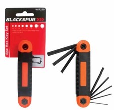 Hex Allen Key Alan Set Folding 1.5 to 6mm Builders Hexagon Tool Tools Metric 8pc