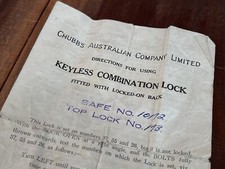 Vintage CHUBB Australia Safe