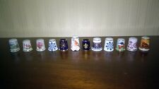 12 x French Porcelain Thimbles