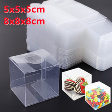 100x PET Cube Plastic Boxes