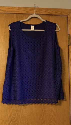 Women purple sleeveless - 1x,