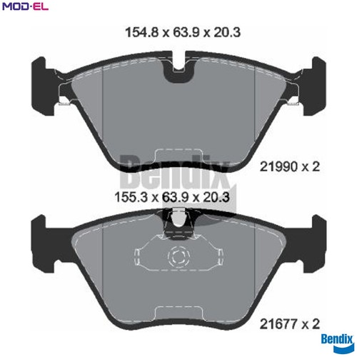 Brake pad set - set, disc