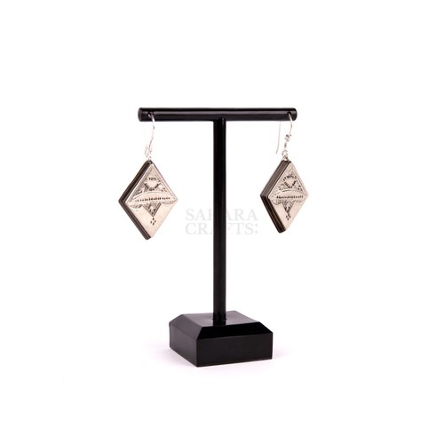 Tuareg earring silver cross - tuareg,