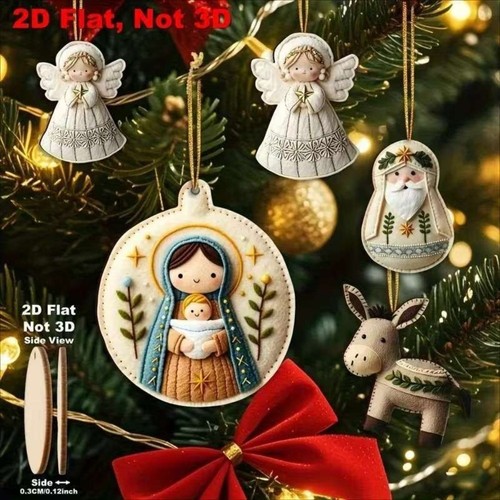 12pcs flat christmas - 12pcs,
