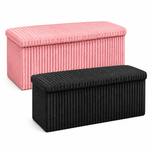 Ribbed storage box - box, ottoman