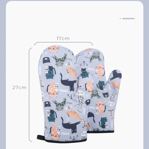 2pcs heat resistant oven mitts - 2pcs,