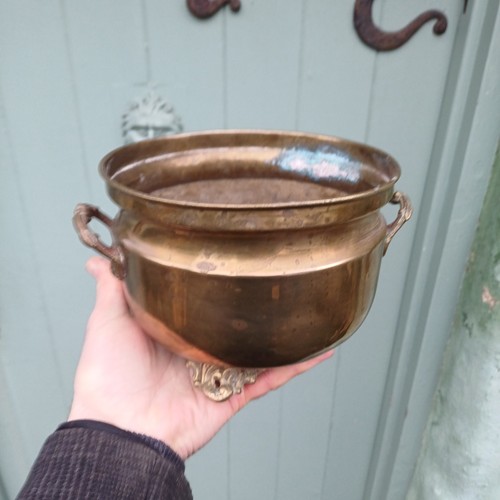 Vintage brass jardinière - vintage,