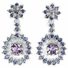 Silver Earrings Amethyst