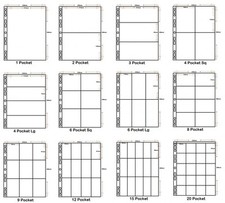 A4 Collector Album Pages - Banknotes, Cards, Postcards - Acid Free - Choose Size