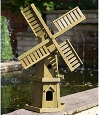 Wooden Windmill Large Rustic