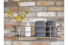 Gold wall mounted shelf - wall,