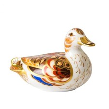 ROYAL CROWN DERBY PORCELAIN ANIMAL PAPERWEIGHT WIGEON DUCK