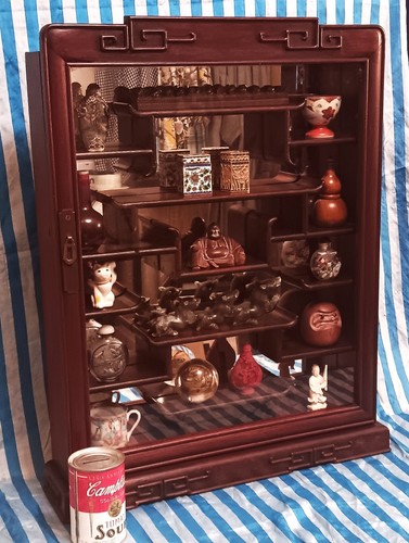 Antique rosewood wall display - antique,