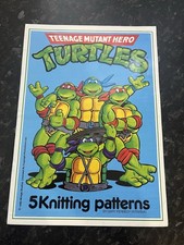 Original Gary Kennedy Intarsia Teenage Mutant Hero Turtles 5 Knitting Patterns