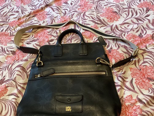 Orla kiely black - orla, leather