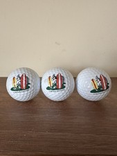 3 x Vintage Pinnacle Gold Disney Logo Golf Balls- Goofy Surfing (No Box)