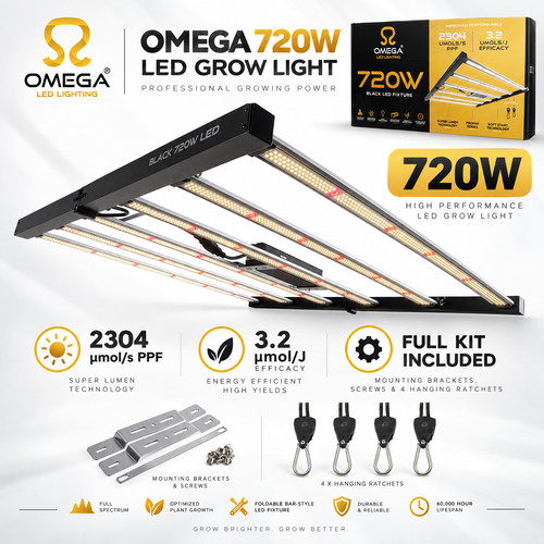 Omega black 720w led grow - 720w,