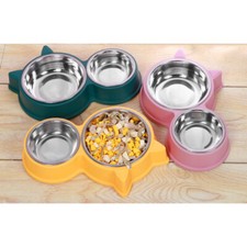 Cat Double Bowl Puppy Food