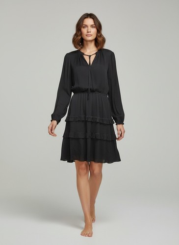 Black ruffle tiered - ba&sh,