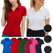 Womens Plain Polo Shirt  Short