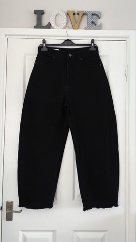Zara black frayed hem - zara, black,