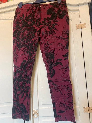 Burgundy floral stretch - floral,