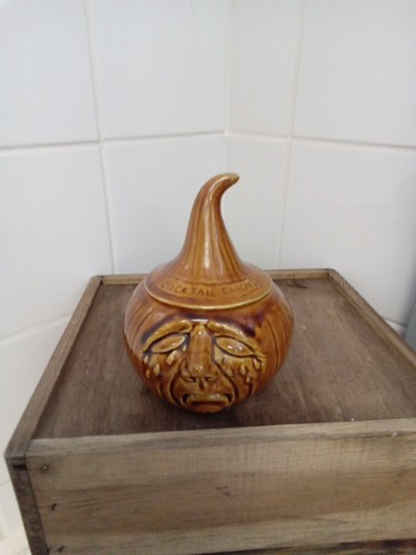 Cocktail onions jar ceramic - onions,