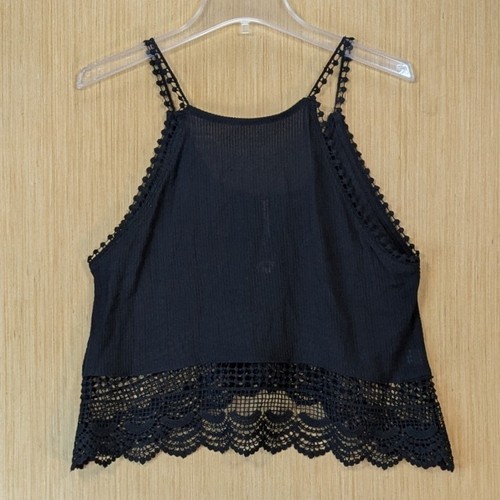 Poof black ribbed - ribbed, crochet