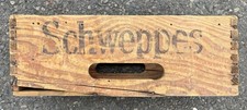 Vintage Schweppes Small Bottle Wooden Carry Box 