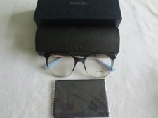 Prada blue & gold glasses frames. VPR11T VX4-1O1. New. 