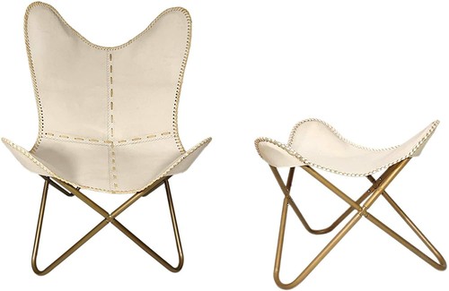 Cream buffalo leather - cream,