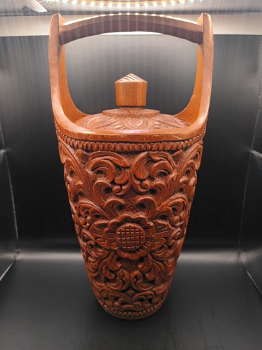 Vintage hand carved teak wood - carved,