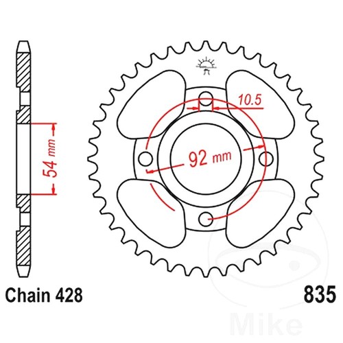 Rear sprocket tooth - sprocket,