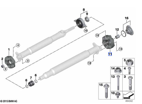 Genuine bmw propshaft donut - -,