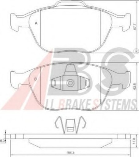 Fits 37349 brake pad - a.b.s.,