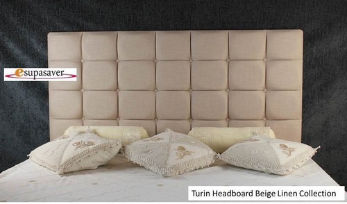 Turin bed headboard linen - headboard,