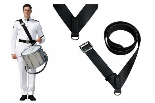 Premium black leather marching - premium,